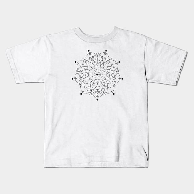 Lotus Flower Kids T-Shirt by CelestialStudio